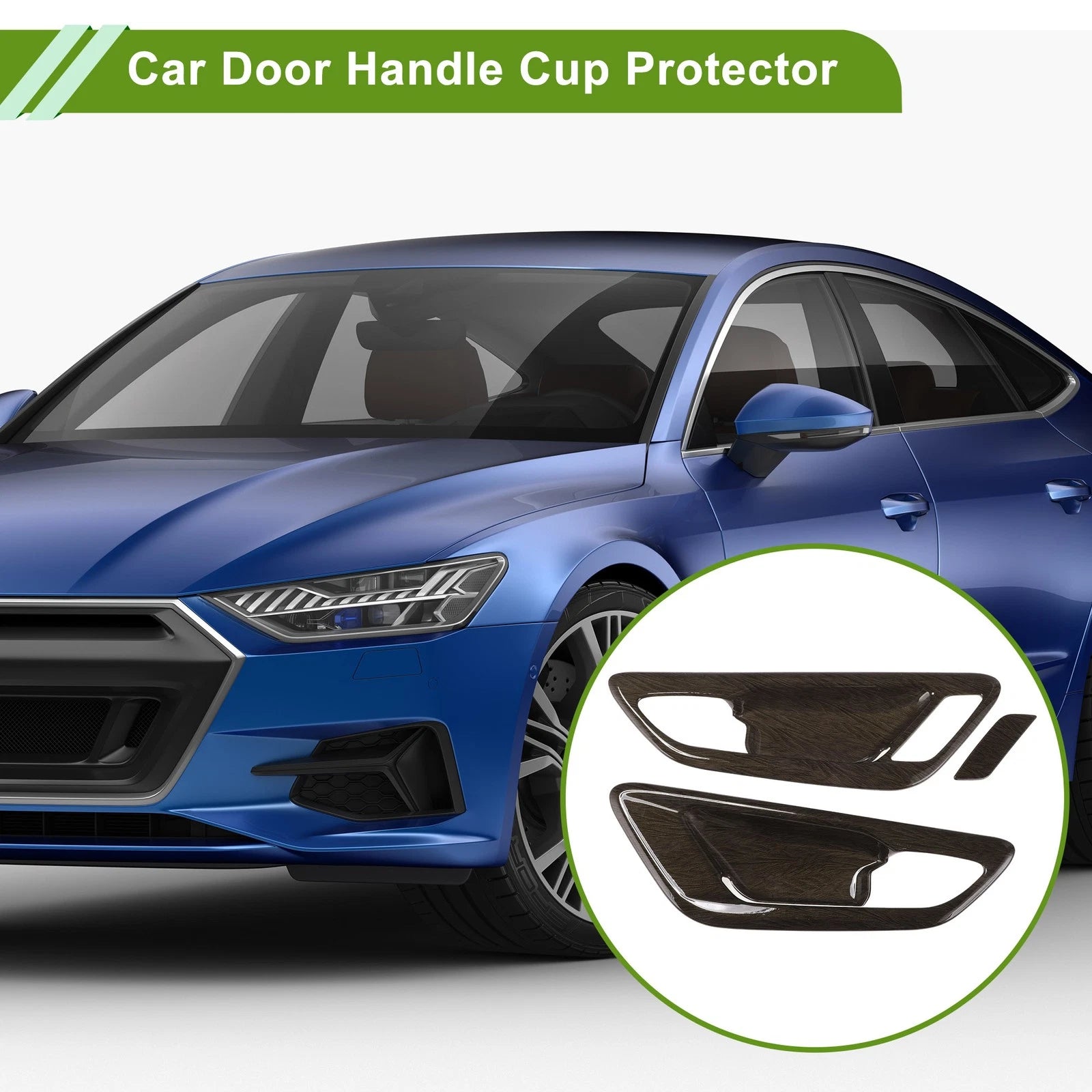 Car Door Handle Cup Protector for Toyota Alphard Vellfire 40 Series Brown (2020–2023)