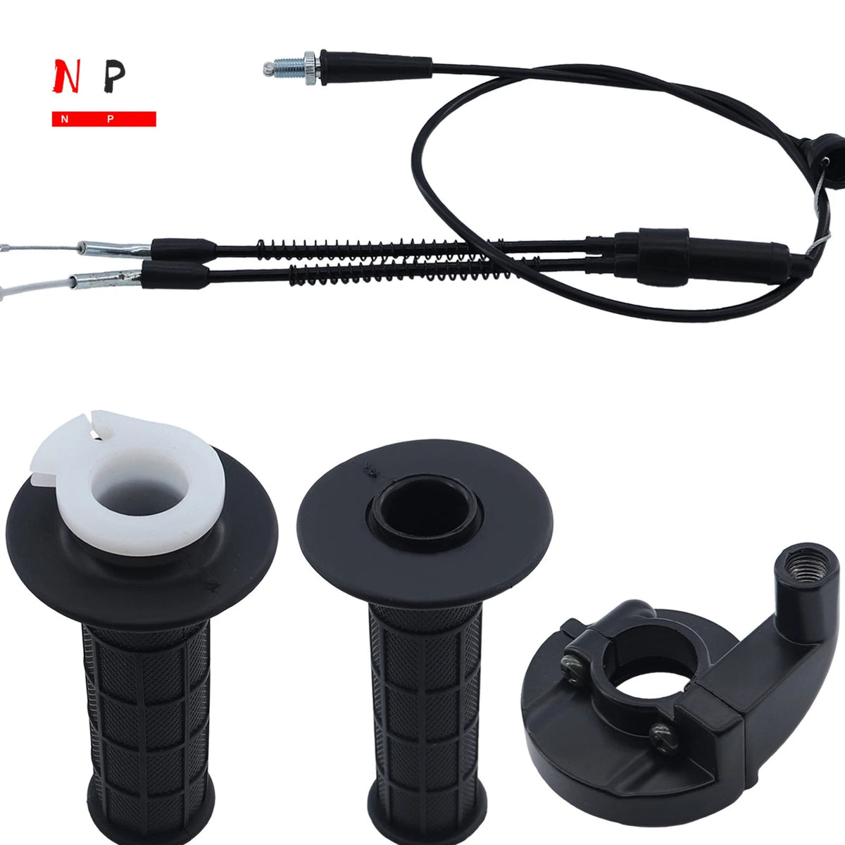 Throttle Cable & Twist Throttle Grip Set for Yamaha Banshee 350 (1987–2006)