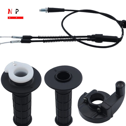 Throttle Cable & Twist Throttle Grip Set for Yamaha Banshee 350 (1987–2006)