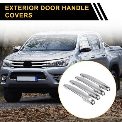 Set of 4 Exterior Door Handle Covers for Toyota 4Runner (2003–2010) Chrome