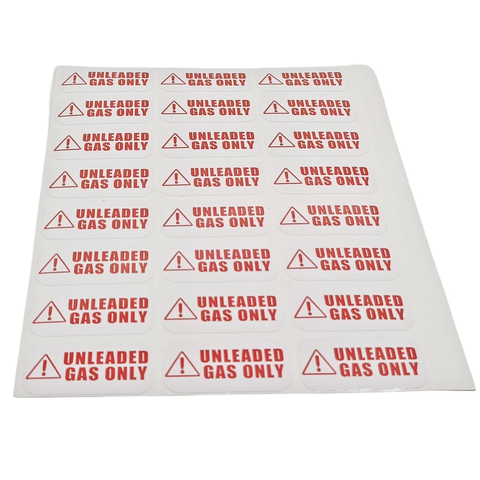 Unleaded Gas Only Stickers for Cars Motorcycles Outdoor Equipment