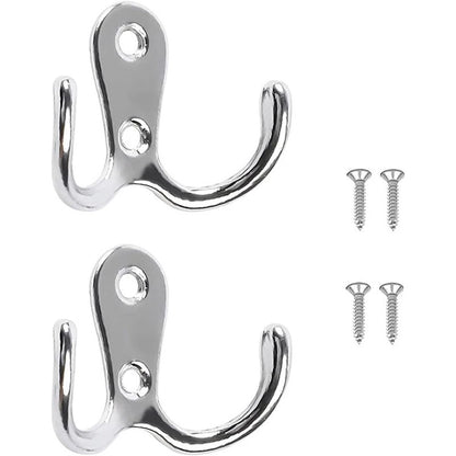 Double Prong Wall Hook for Multiple Item Hanging