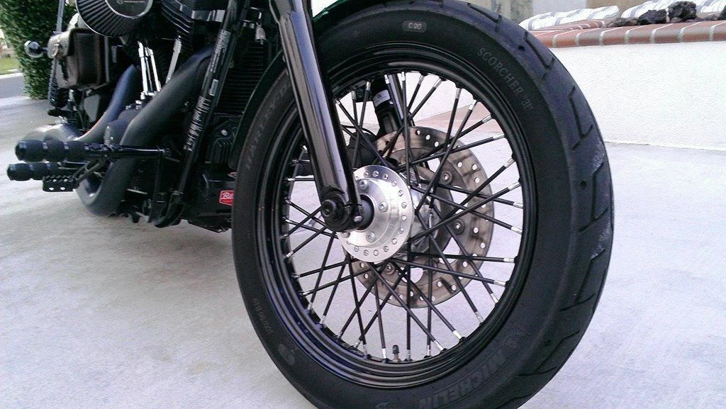 Black Motocross Spoke Wraps for MX Bikes