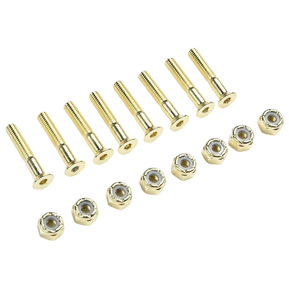 16Pcs Replacement Screws and Nuts Set for Skateboard and Longboard