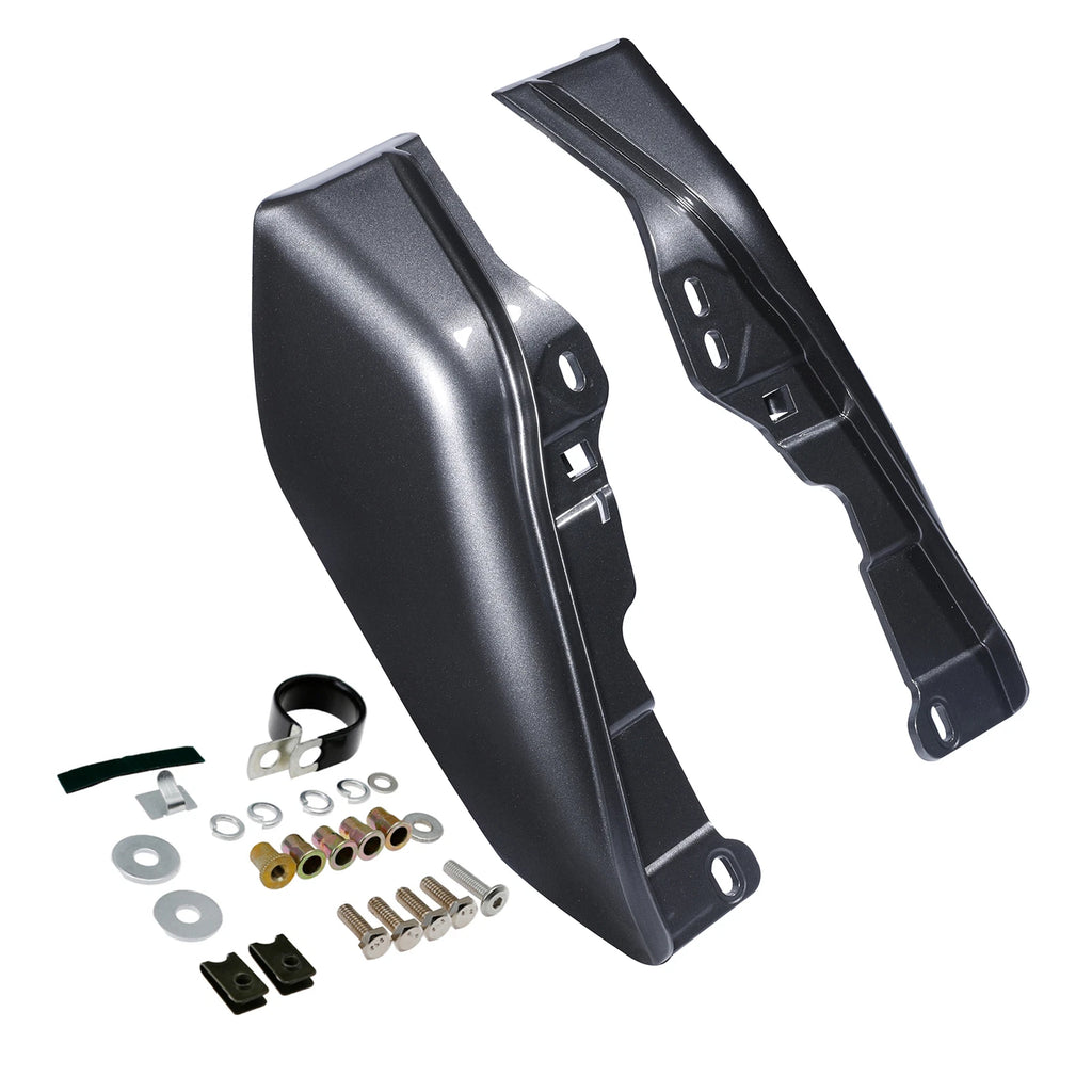 Mid-Frame Air Deflectors for Harley Touring (2009–2024) Black Geometric
