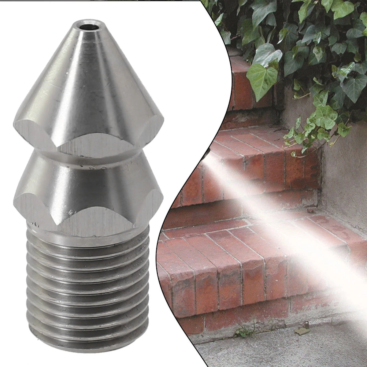 1x Pressure Washer Drain Sewer Cleaning Pipe Jetter Spray Nozzle 4 Jet