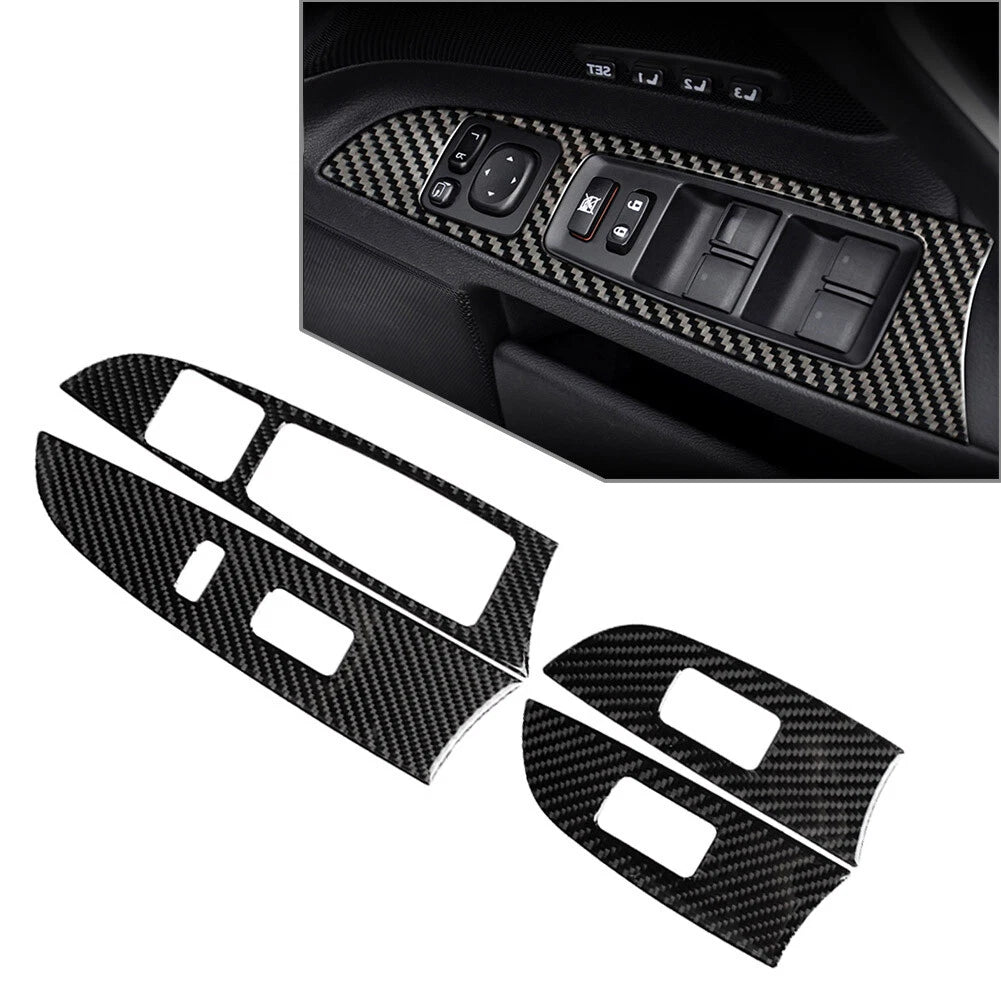Carbon Fiber Window Lift Panel Switch Cover Trim for Lexus IS250 IS350 (2006–2013)