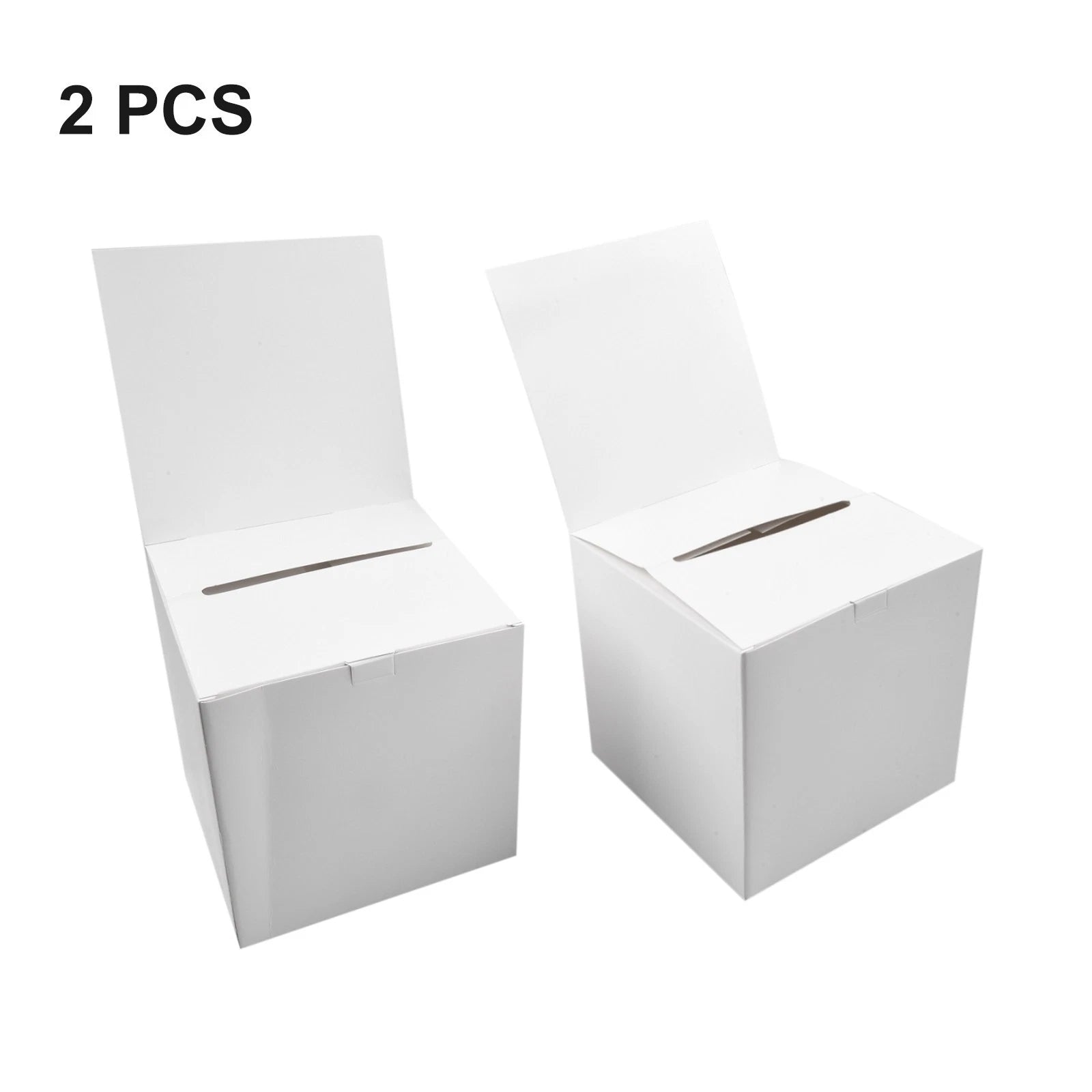 Set of 2 Lightweight White Suggestion Boxes with Removable Header Board