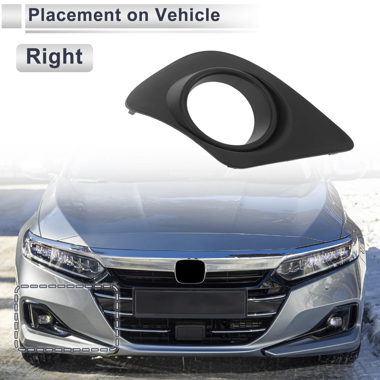 Front Right Fog Light Grill Replacement for Dodge Journey (2011–2018)