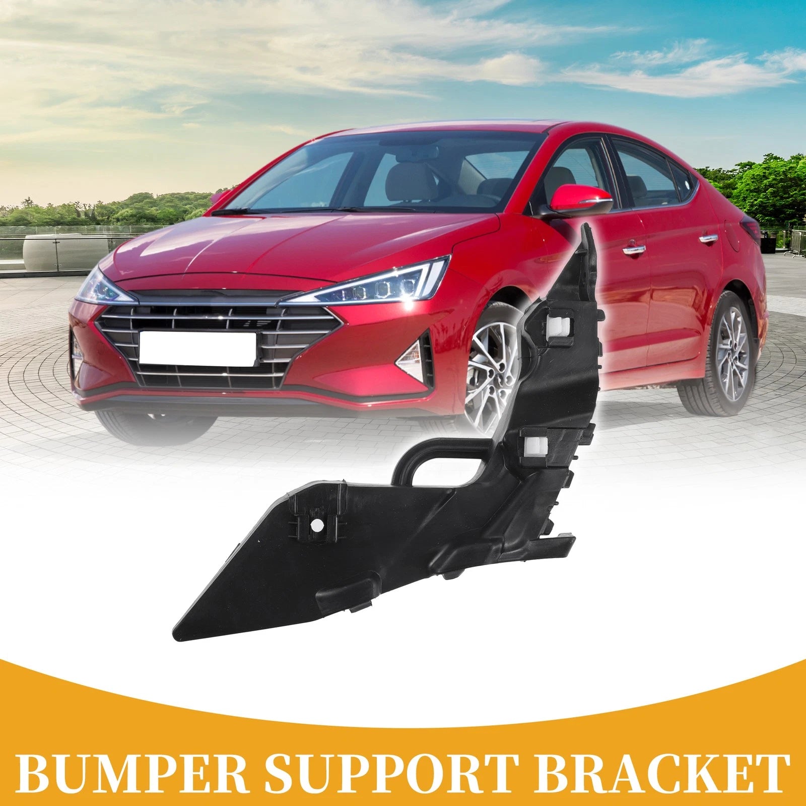 LH Side Front Bumper Support Bracket for Hyundai Elantra (2017–2018)