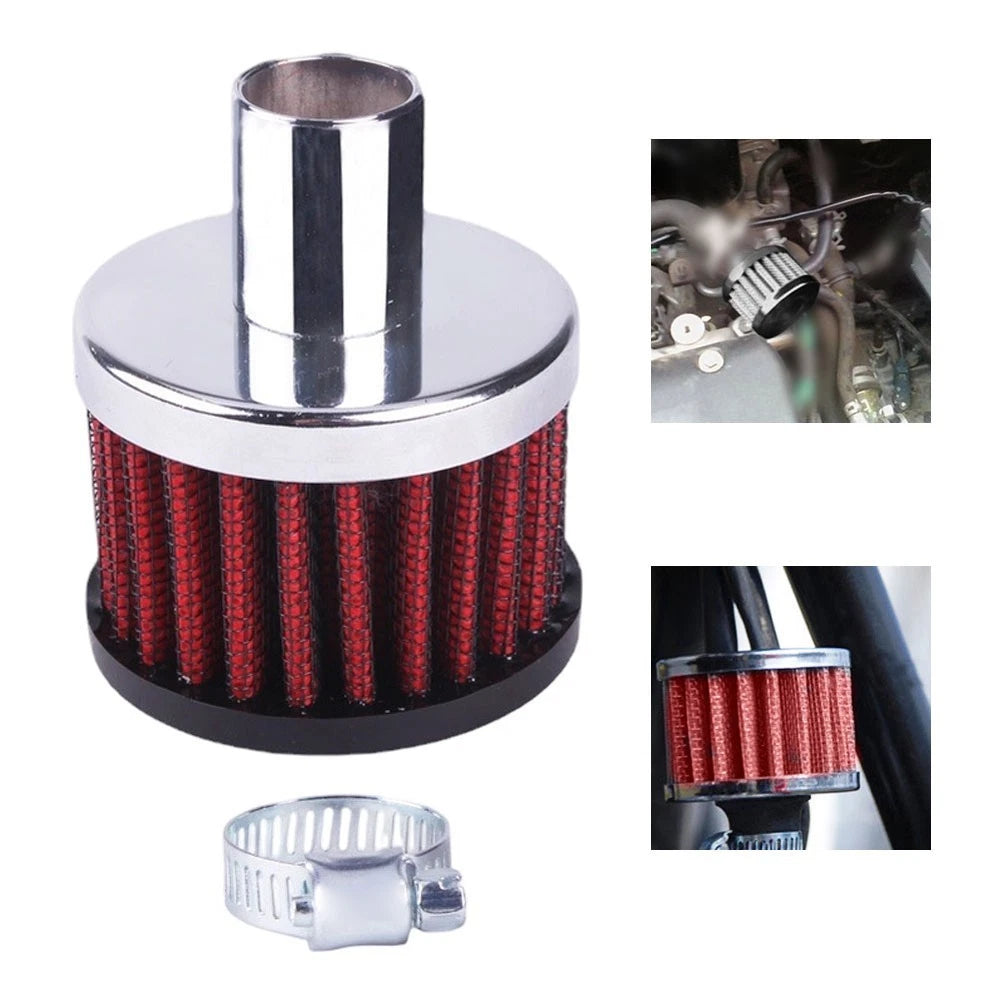 Chrome Crankcase Breather Air Filter Clamp-On 3/4 Inch Inlet for