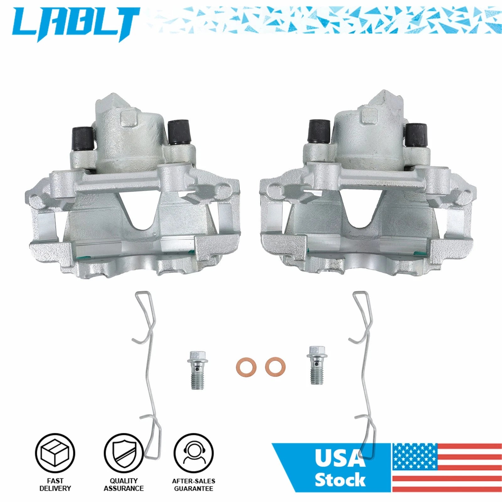 Front LH & RH Brake Caliper w/ Bracket for VW Golf Jetta Beetle Audi A3 (1998–2003)