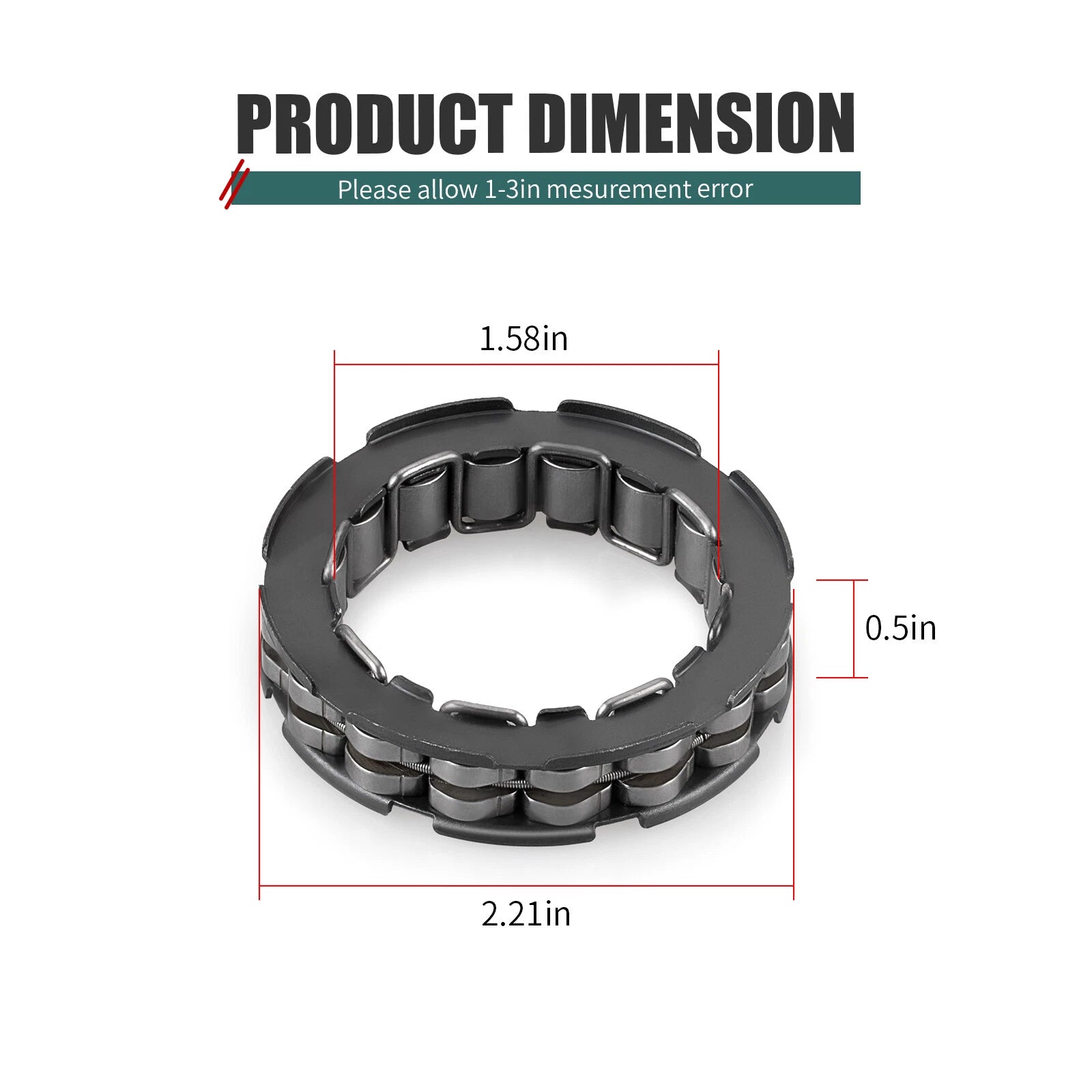 One Way Starter Clutch Bearing for Yamaha Kodiak Grizzly 400 450 (1993–2006) 5GH-16664-00-00