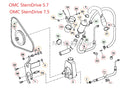 Power Steering Pump for Volvo Penta Engines 3L 4.3L 5L 7.4L (3850491 3888323)