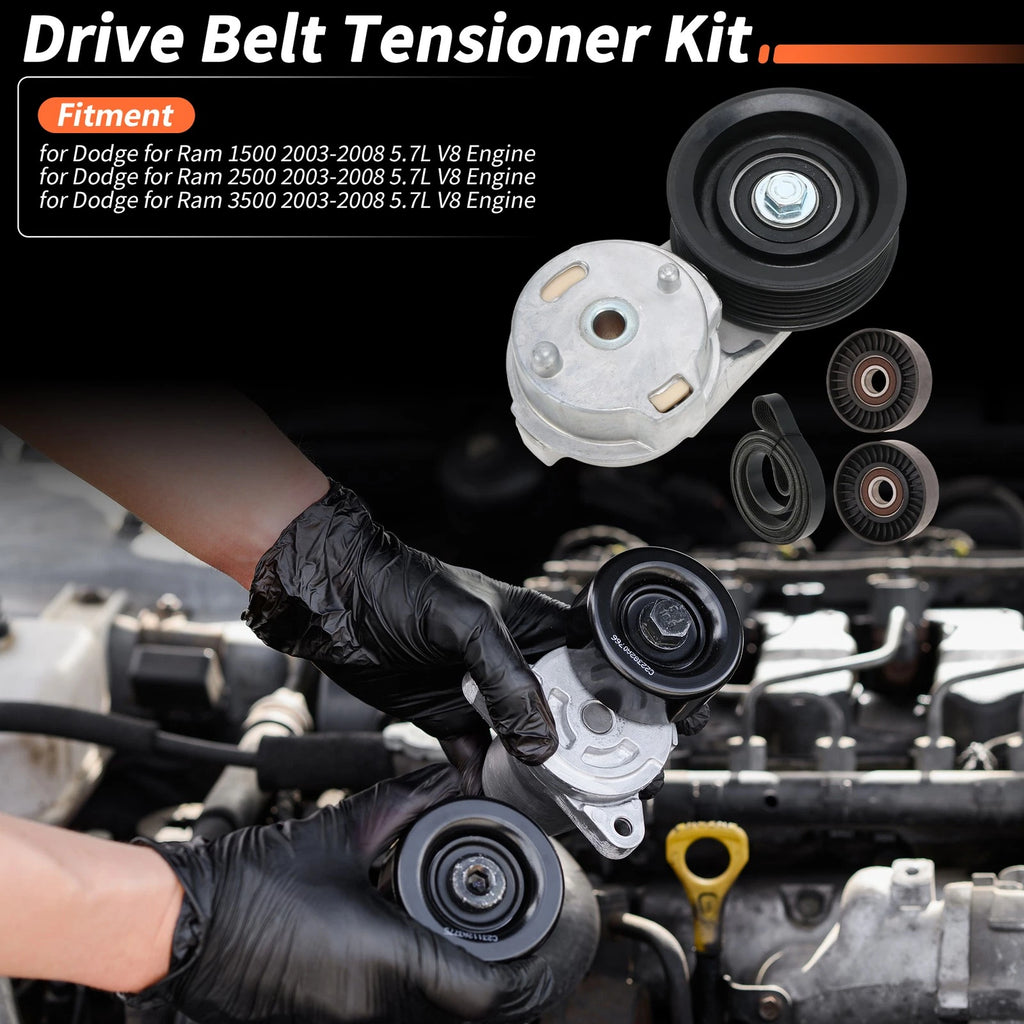 Drive Belt Tensioner Kit for Dodge Ram 1500 (2003–2008) 5.7L V8