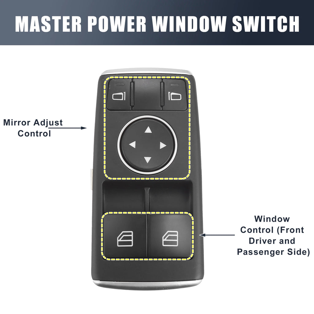 Driver Side Power Window Switch No.A1729056800 for Mercedes Benz C Class (2015–2021)