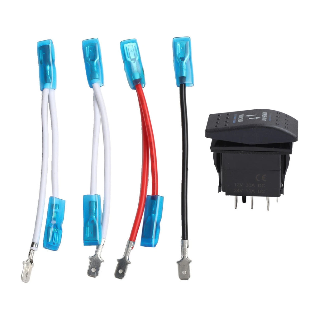 Rocker Switch for Winch In/Out (12V-24V) - Blue (ON)-OFF-(ON)