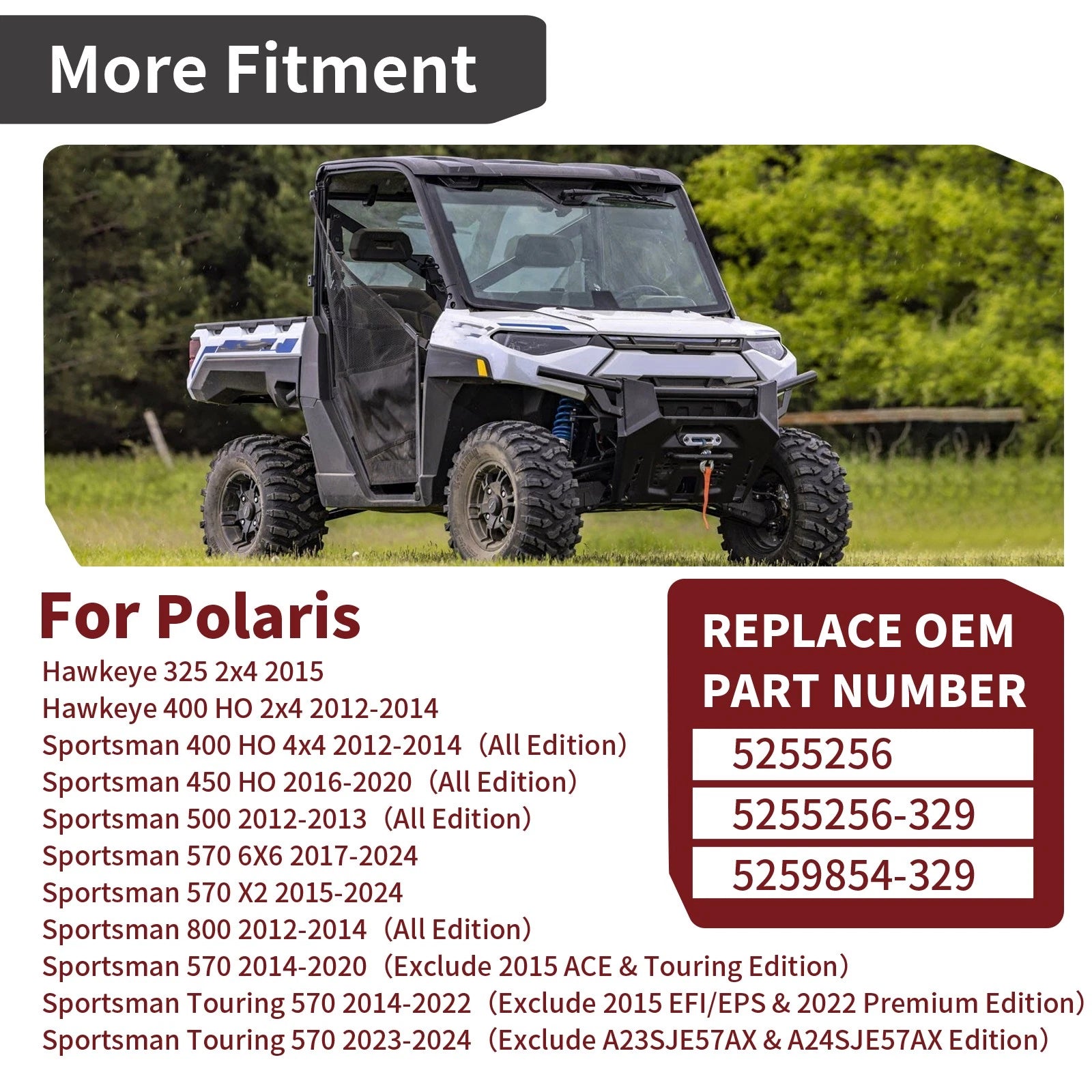 Front Rack Pivot Bracket 5259854-329 for Polaris Hawkeye 325 400 Sportsman 450 (2003–2014)