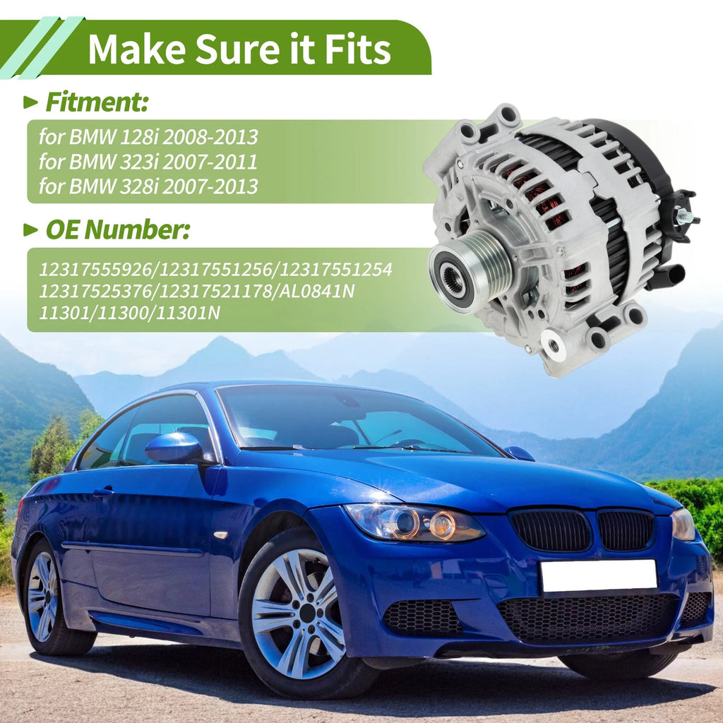 Alternator High Output 180A 12V for BMW 328i (2009–2013)