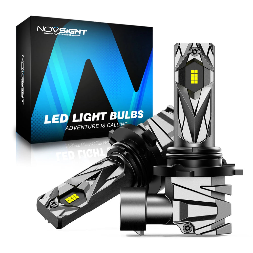2pc 9005 LED Headlight Bulb for NOVSIGHT (6500K, 16000LM, 60W)