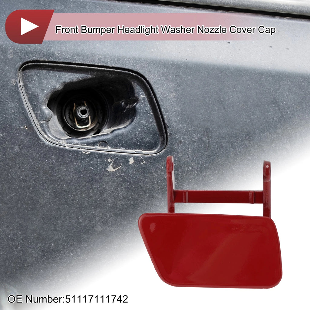Headlight Washer Nozzle Cover for BMW 525i (2004–2005) Red