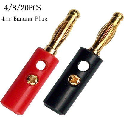 Male Connector Banana Audio Adapter for Speaker Wire Cables