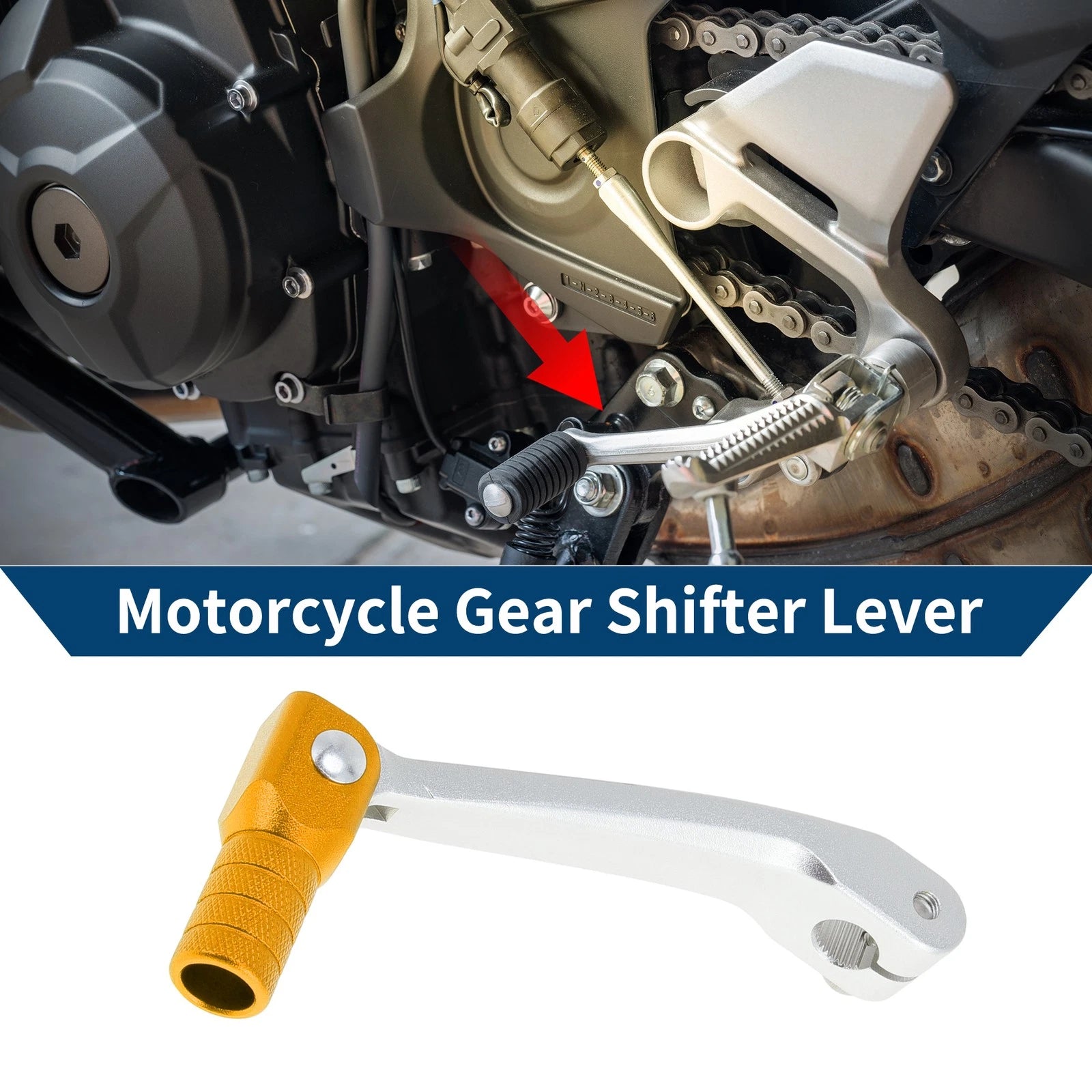 Motorcycle Gear Shifter Lever Fold for Honda CRF150F (2003–2017) Silver