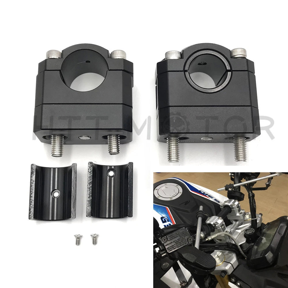 2Pcs Handlebar Mount Clamp for Motorcycle (22mm/28mm)