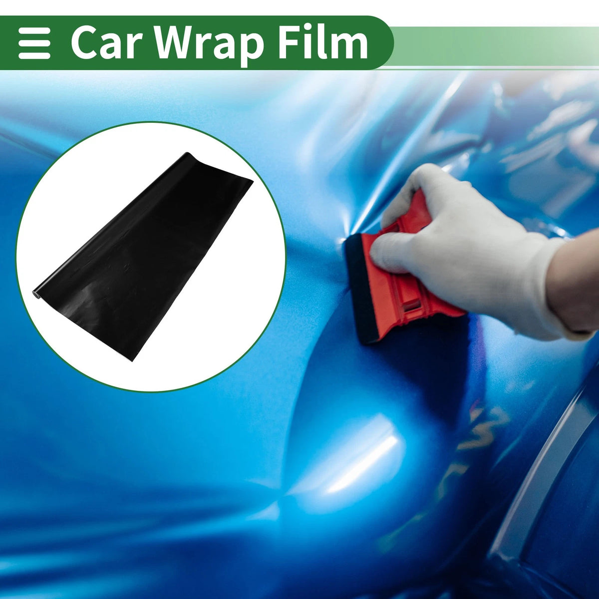 Matte Black Car Wrap Film 9.9 ft x 59.84 inch (1 Pc) Exterior Interior