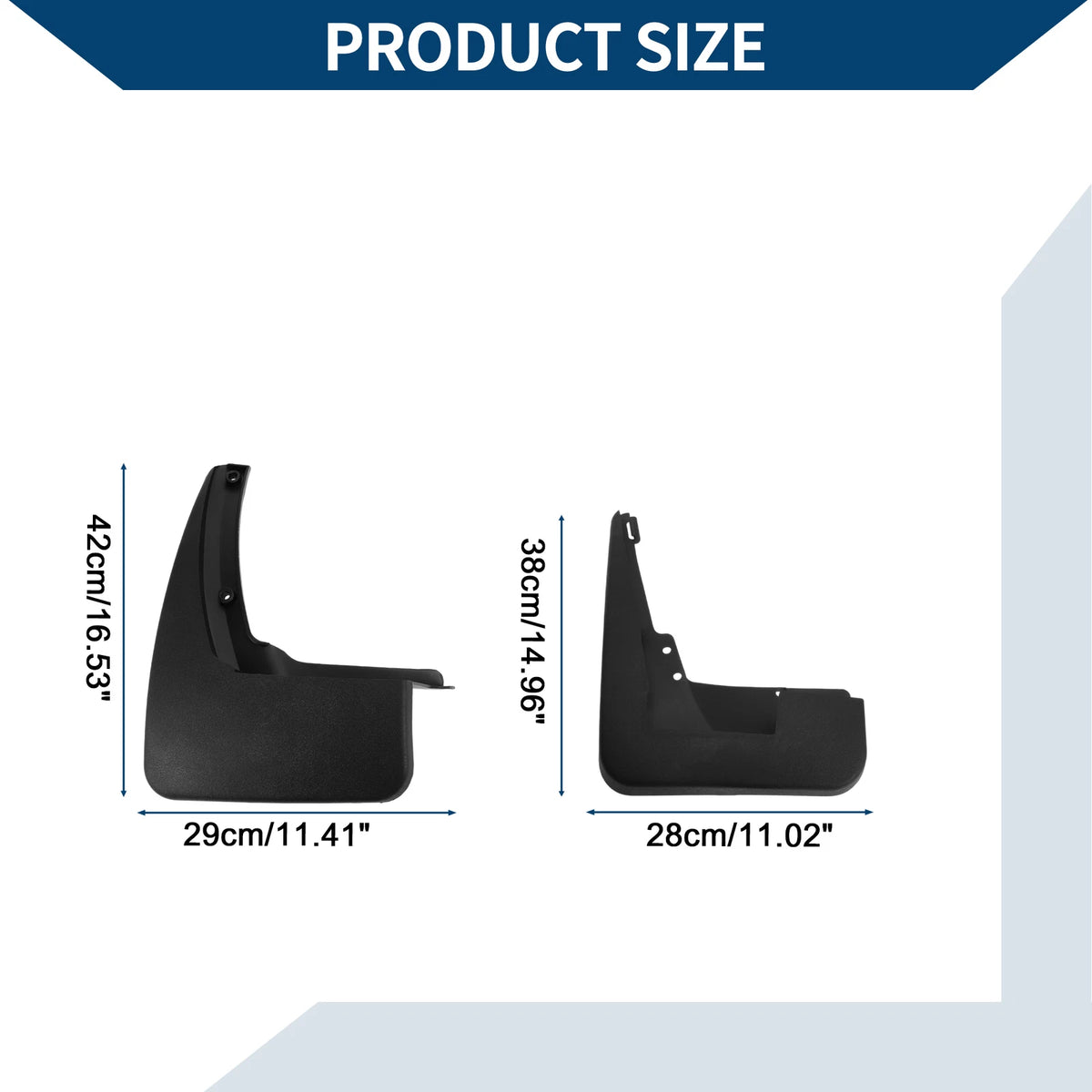Set of 4 Mud Flaps Splash Guards for Mercedes-Benz GL450/350 (2008–2012)