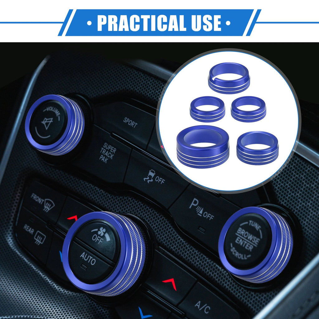AC Climate Control Knob Ring Kit for Chrysler 300 and Dodge Challenger (2005–2015)