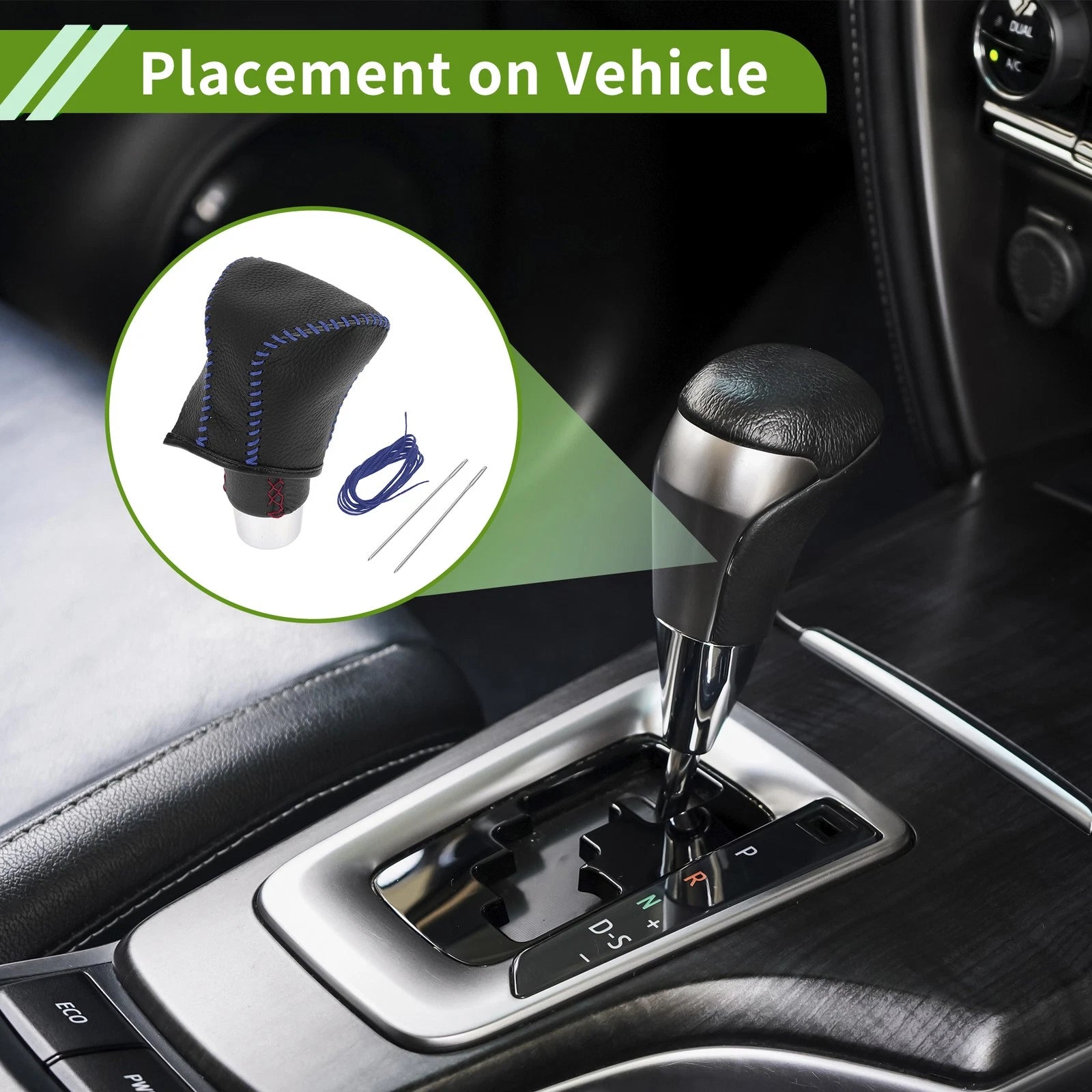 Gear Shift Knob Cover Replacement for Lexus ES300h (2018–2023) Pebbled Black