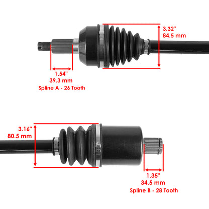 Caltric Rear Left or Right CV Axle Replacement for Polaris RZR Trail S 900 (2022–2024)
