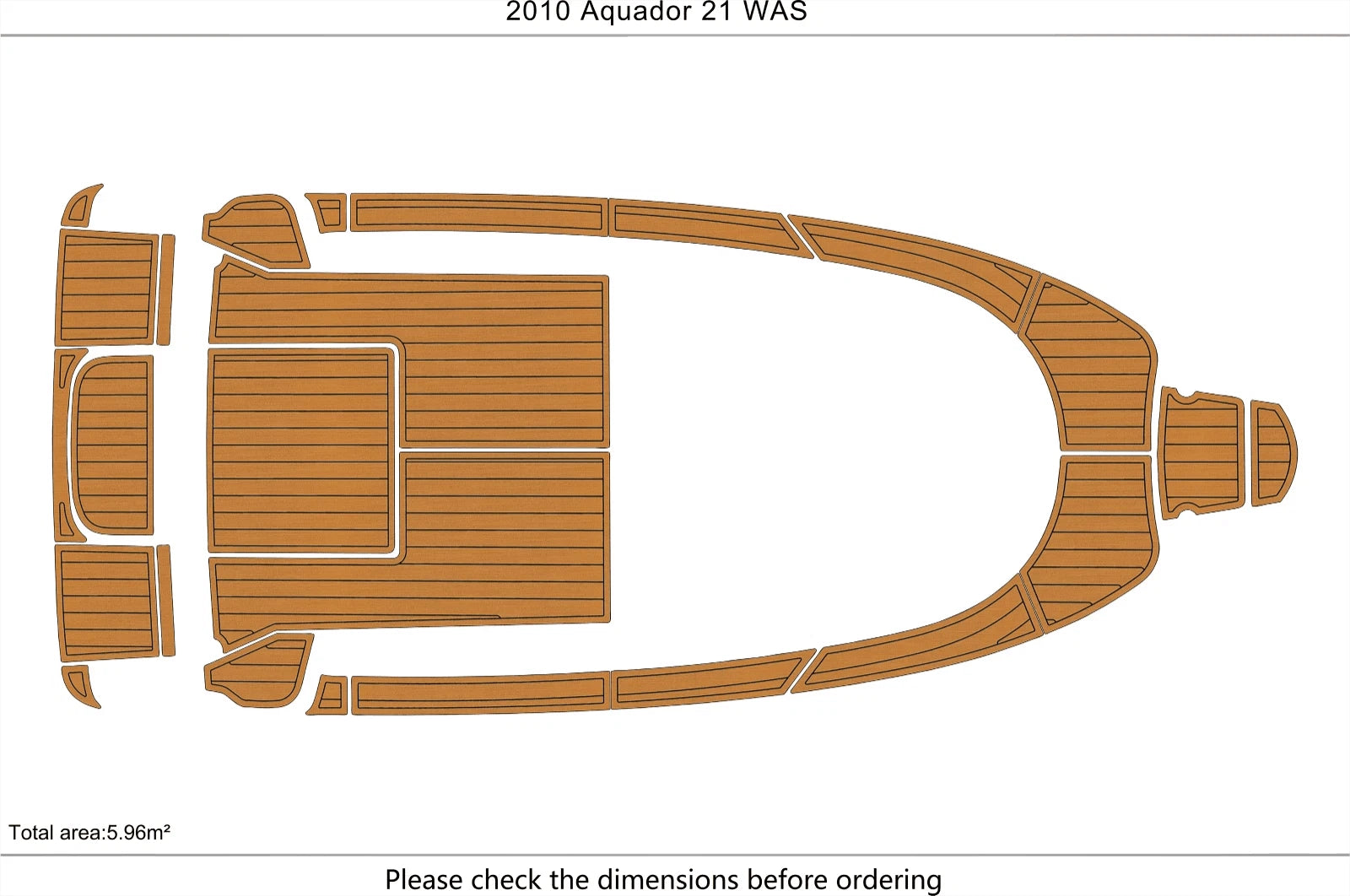 EVA Pad Foam Teak Deck Flooring for Aquador 21 (2010)