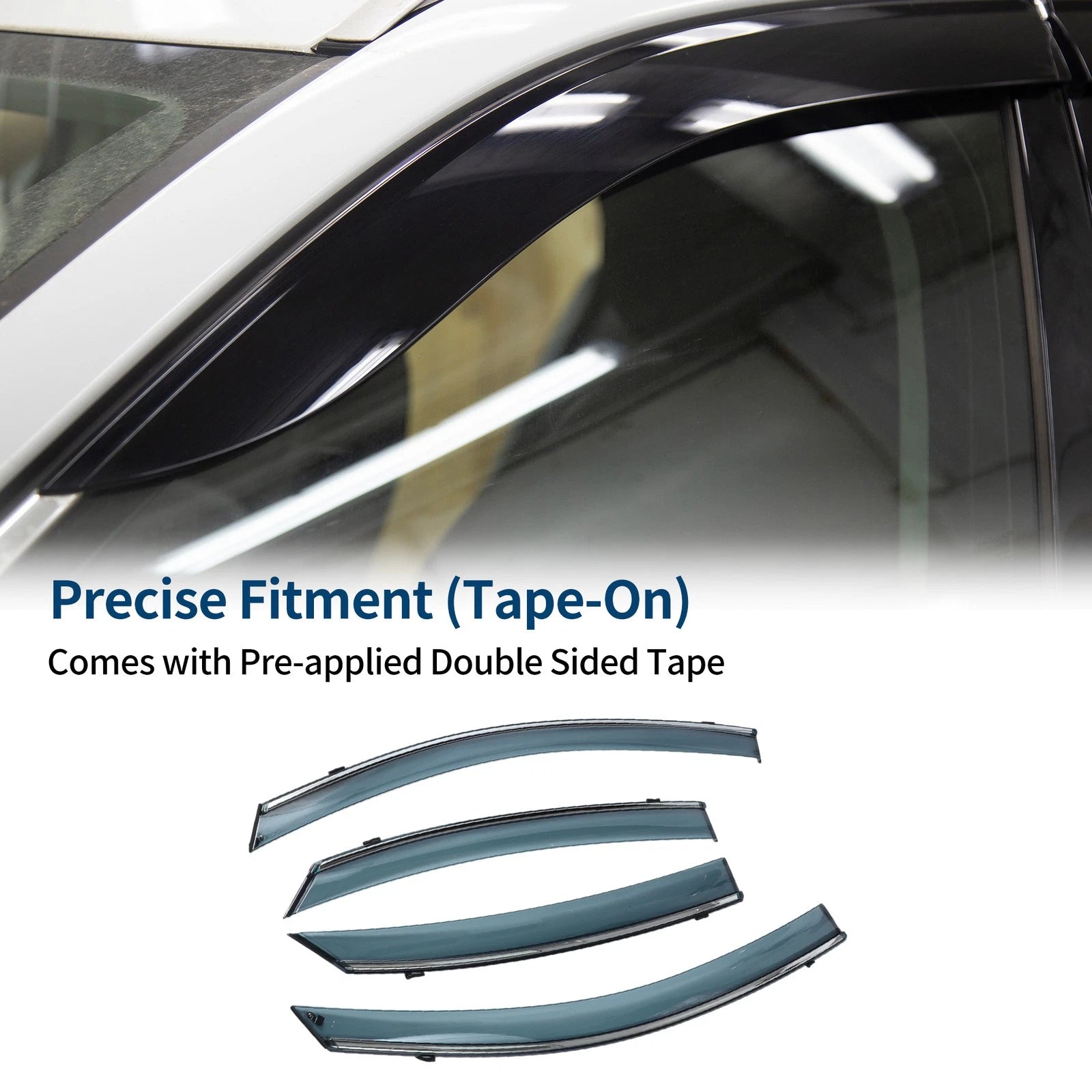 Window Deflectors Side Vent Visors 1 Set for Hyundai Accent (2018–2023)