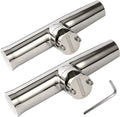 Set of 4 Stainless Steel Fishing Rod Holders for Rails 7/8" to 1"