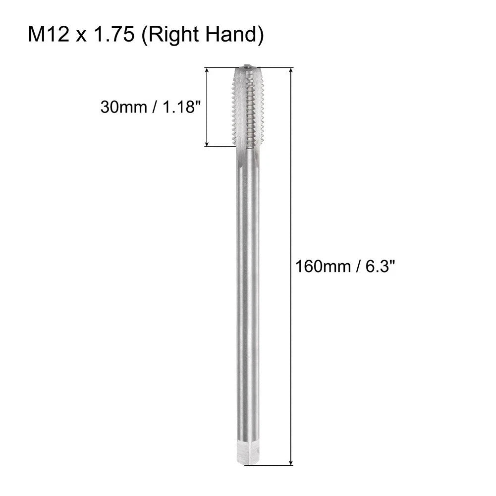 M12 x 1.75 Extra Long Metric Thread Tap 160mm Straight Flute Tapping Tool