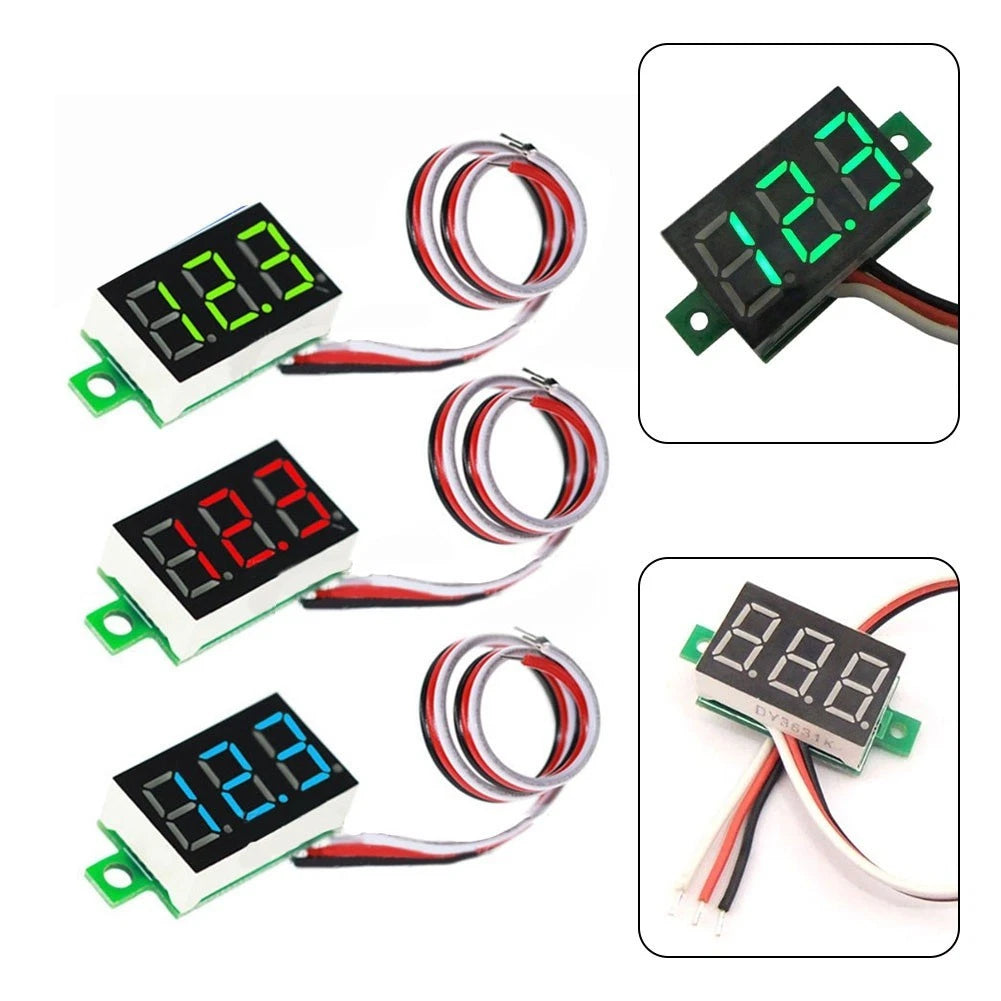 LED Digital Voltmeter for Auto Voltage Measurement (DC030V)