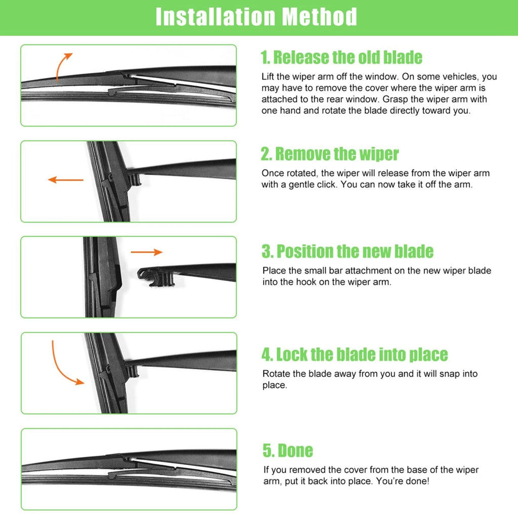 Rear Windshield Wiper Blade Replacement 200mm for Lexus CT200h (2011–2020)