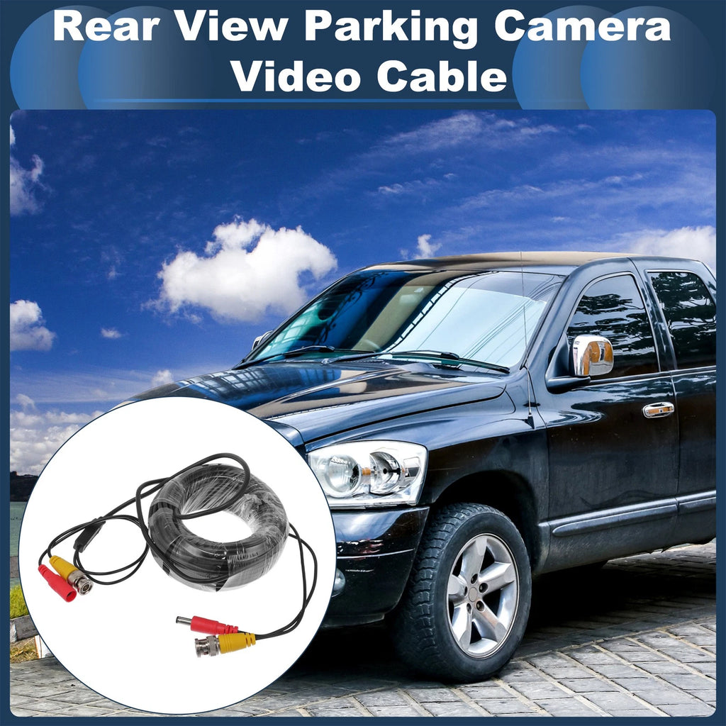 Reverse Rear View Parking Camera Video Cable BNC+DC for Car (15M)