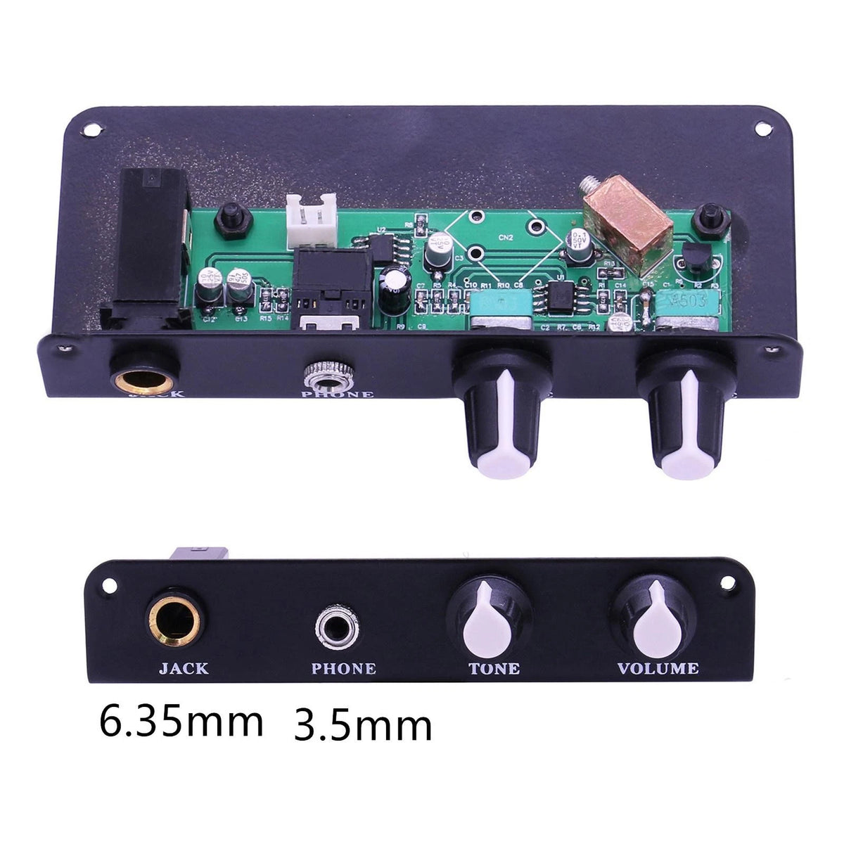 Saddle Pickups with Volume Control & Battery Box for Guitar (Silent Travel)