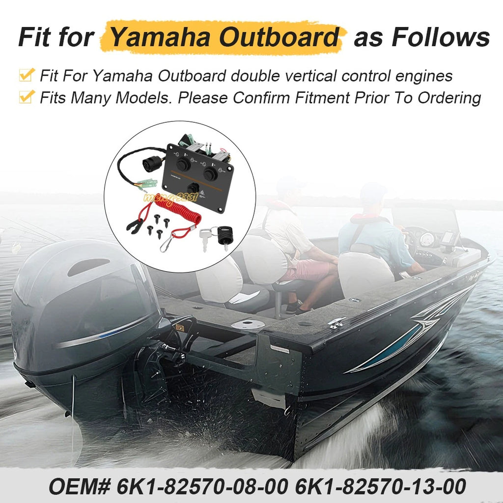 Dual Engine Key Switch Panel for Yamaha (6K1-82570-08-00)
