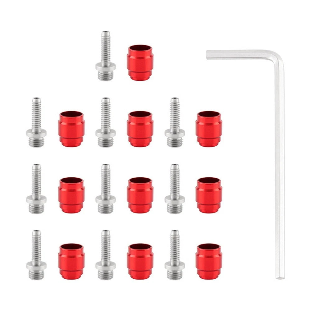 21pcs Set of Outdoor Sport Hose Fitting Kit Insert 11.83.92.3mm Red Silver