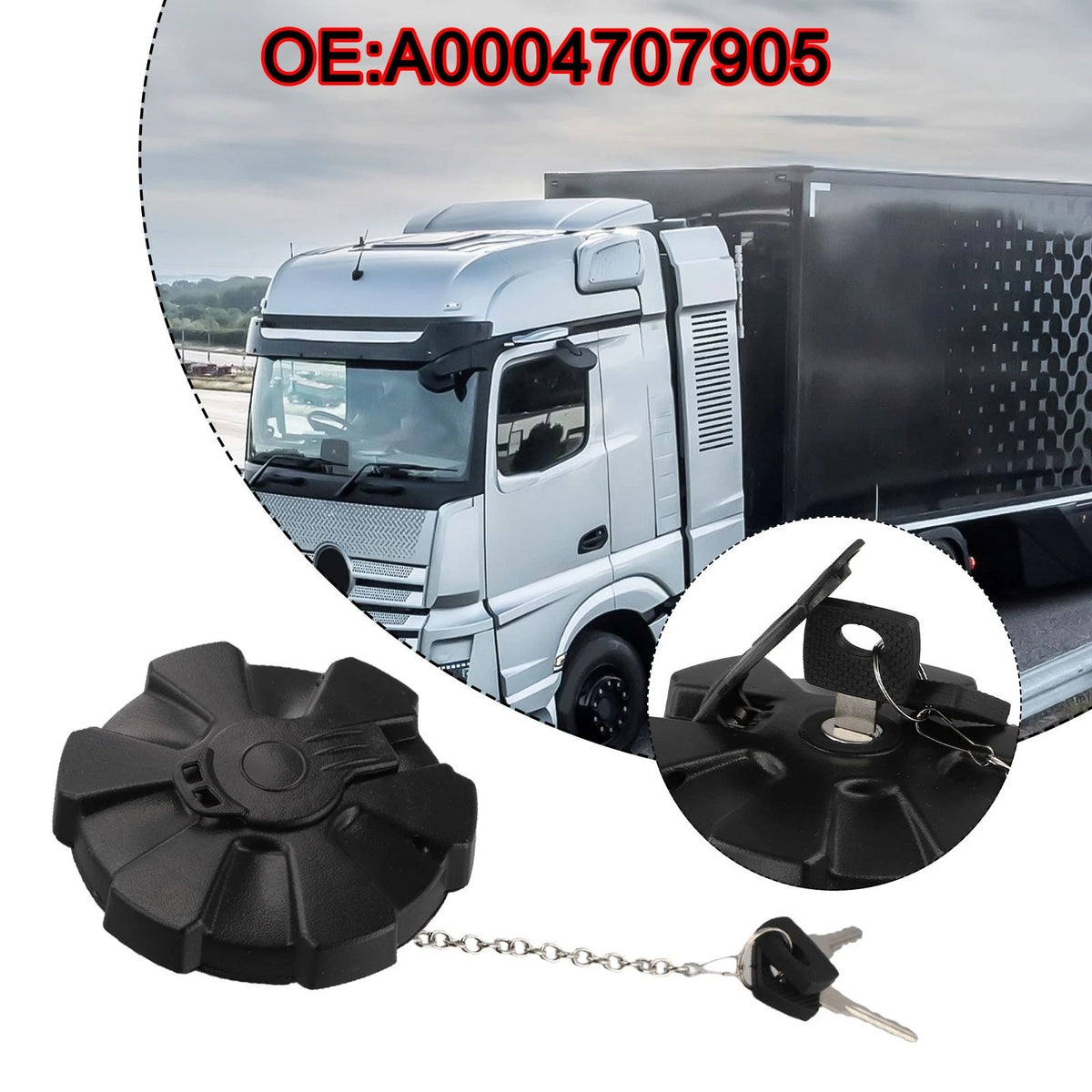 Diesel Fuel Lid for Benz and MAN Trucks (A0004706605)