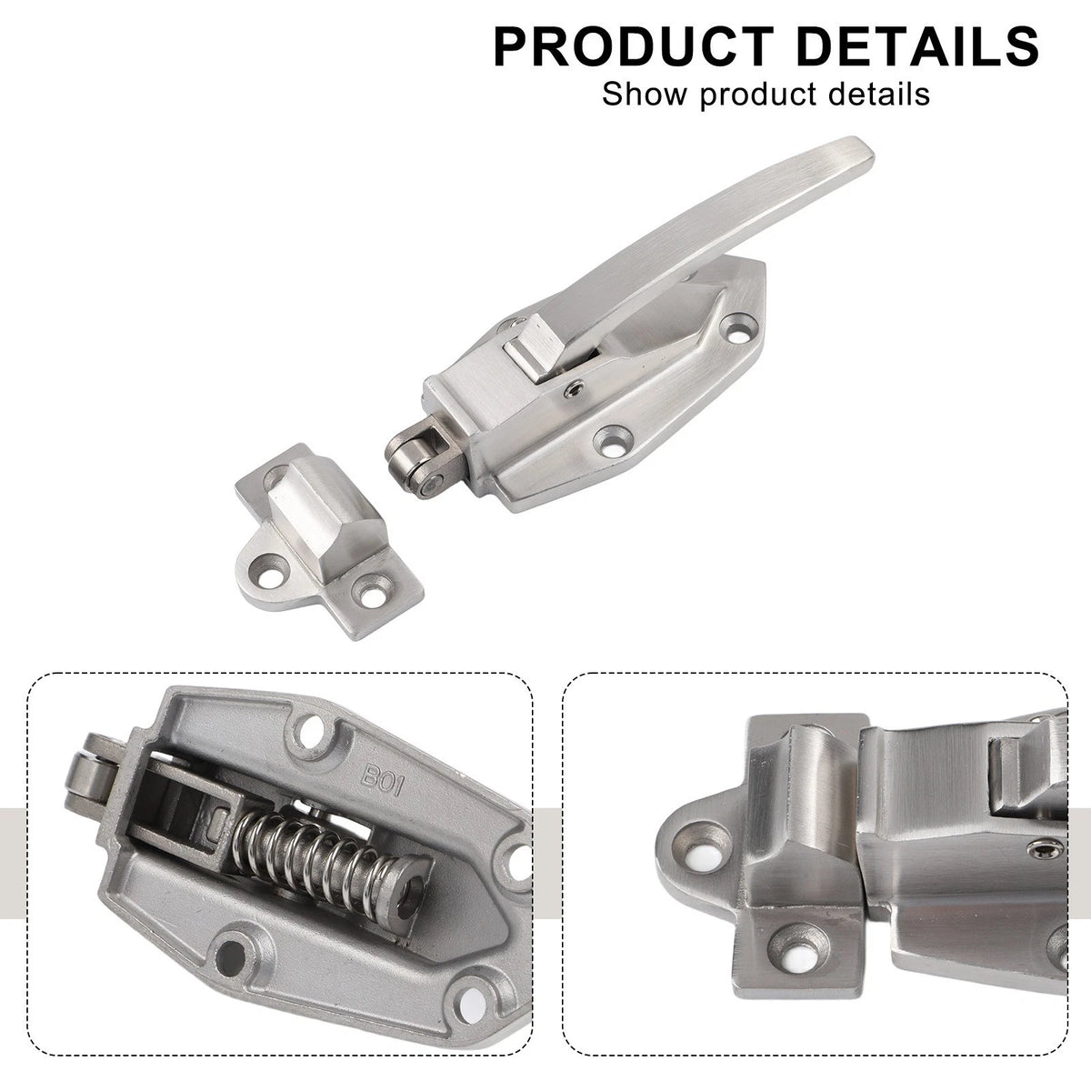 304 Stainless Steel Latch for Fridge Doors (Modern Design)