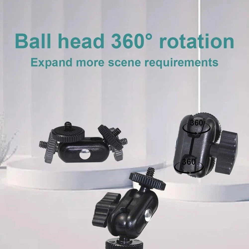 Dual Ball Head Adjustable Phone Mount Arm for 360 Degree Rotation