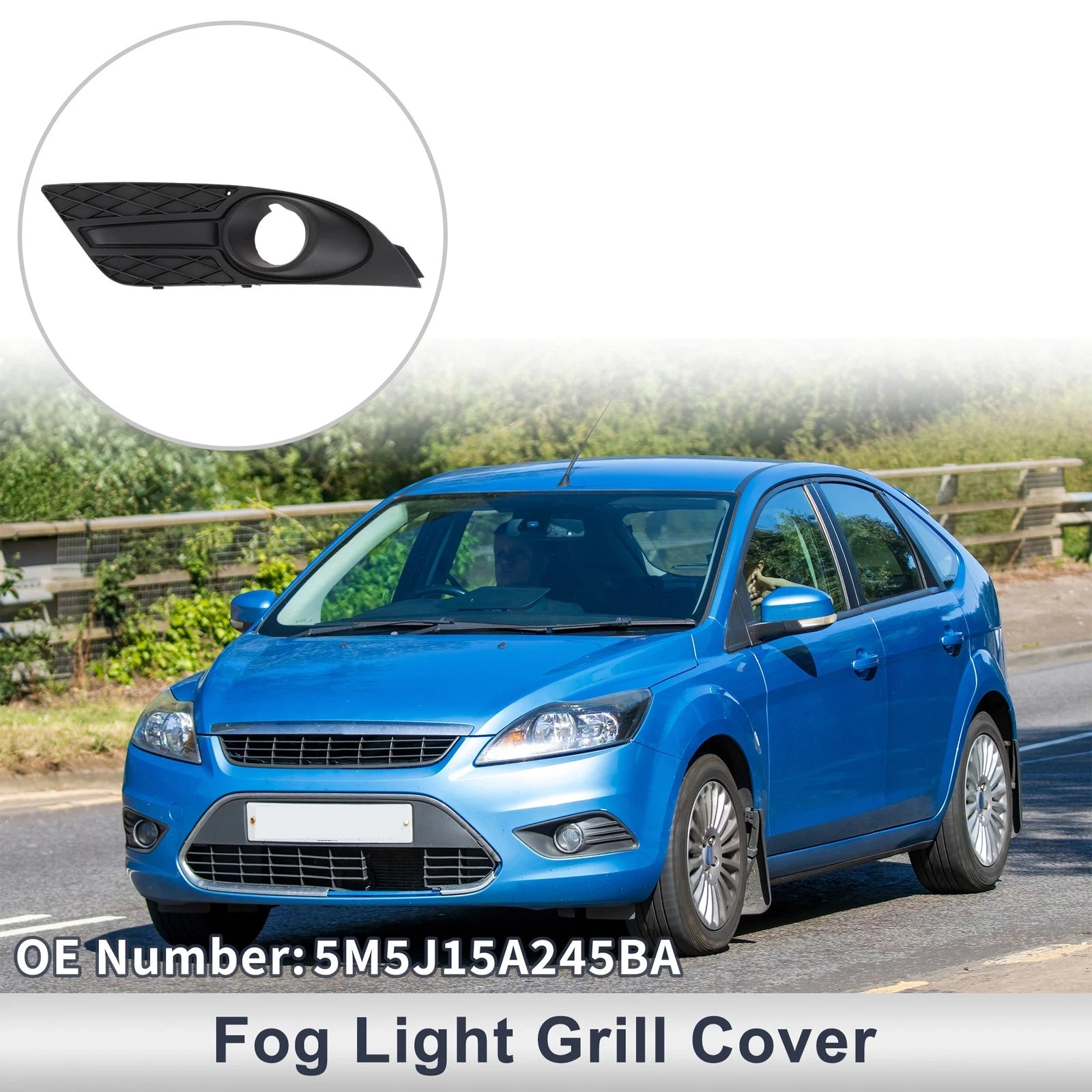 Front Left Fog Light Grill Replacement for Ford Focus (2007–2008)