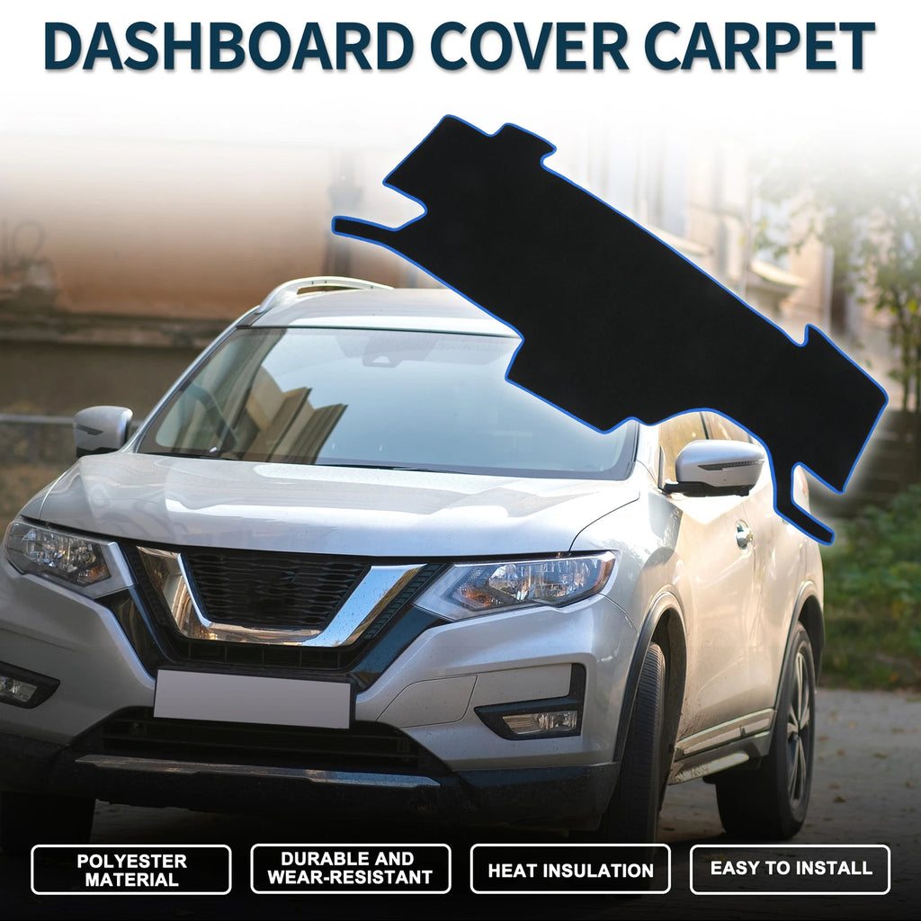 Dashboard Dash Cover Mat for Nissan Note e-Power E13 (2020–2024) Black Blue Set