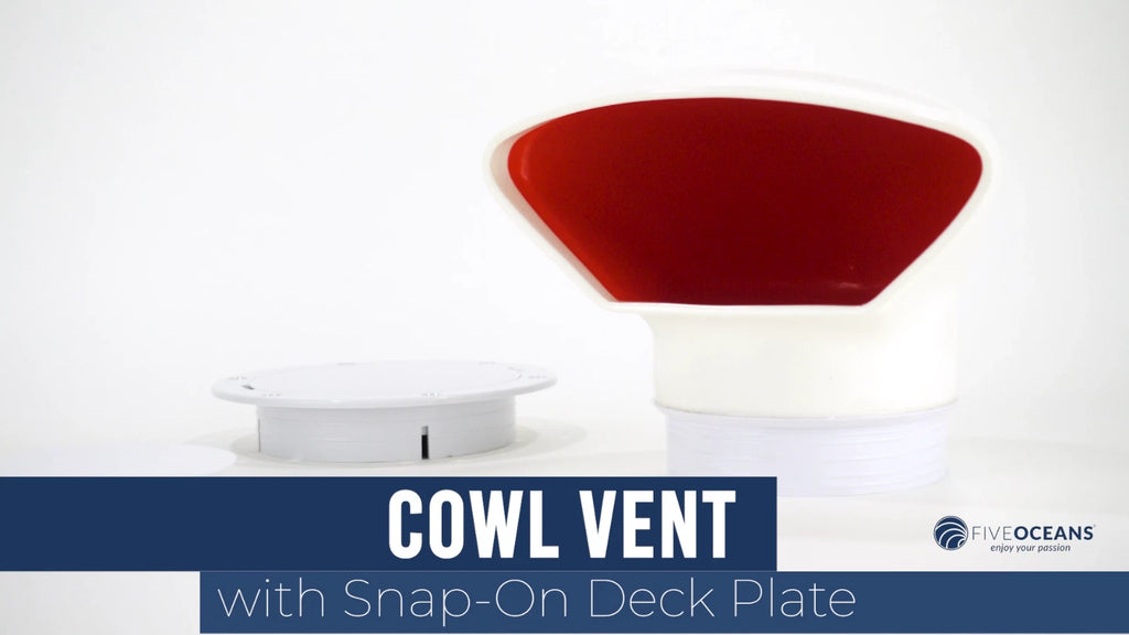 2X 3-Inch Cowl Vent with Snap-On Deck Plate for