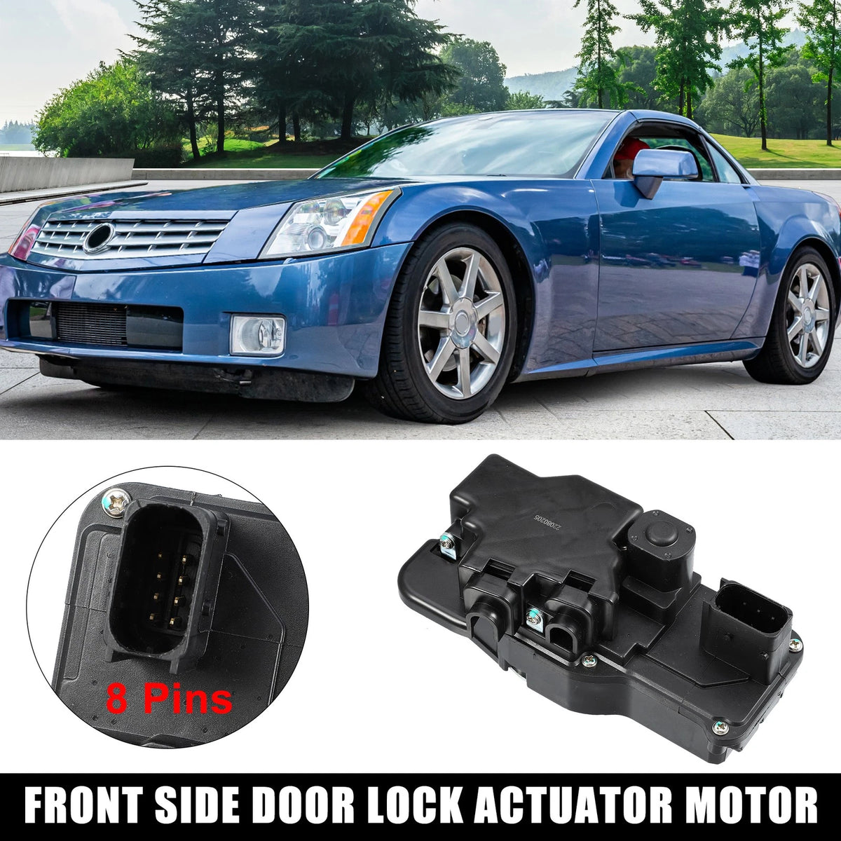 Front Left Power Door Lock Actuator Motor Replacement for Chevrolet Corvette (2005–2013)